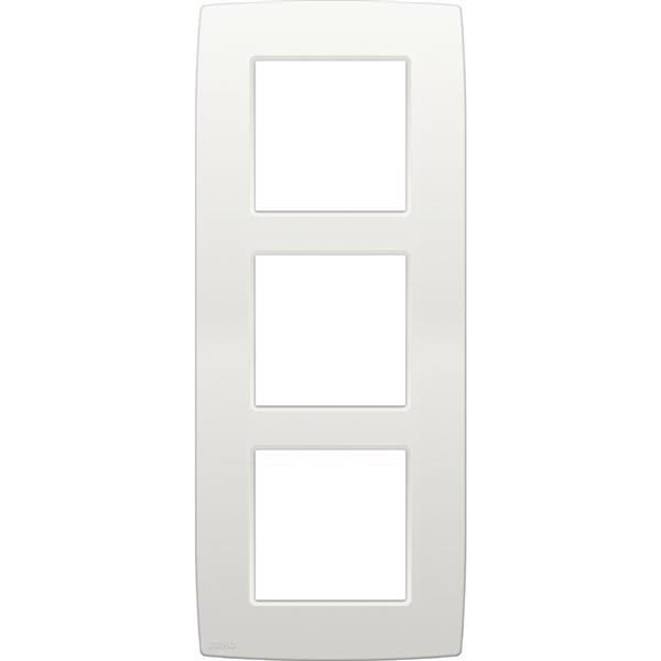 NIKO Plaque de reouvrement triple vertical blanc [101-76300]