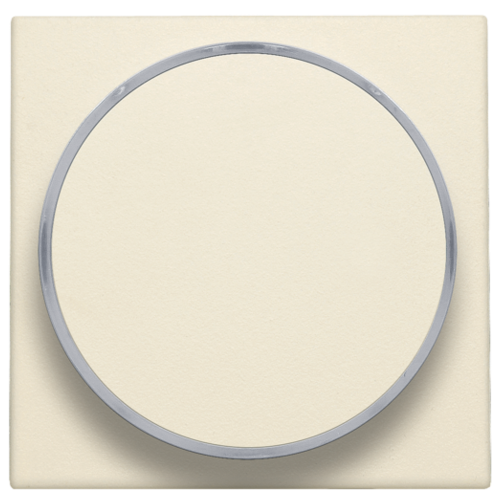 NIKO Afwerkingsset met doorschijnende ring zonder symbool voor drukknop 6 A met amberkleurige led met E10-lampvoet, cream [100-64006]