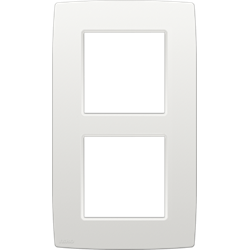 NIKO Plaque de recouvrement (60mm) double vertical, blanc [101-76200]
