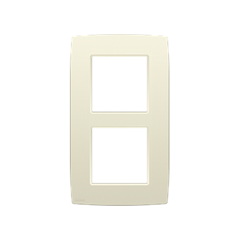 NIKO Double plaque de recouvrement de 60 mm d'entraxe verticalement Crème [100-76200]