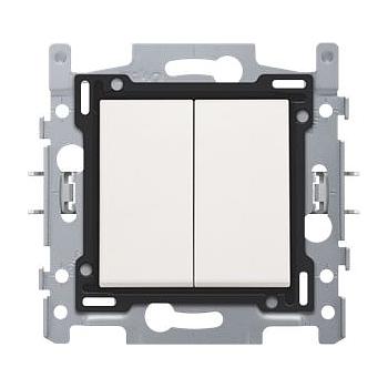 NIKO Interrupteur double allumage 10A 250V AC, blanc [101-61500]