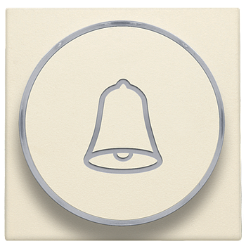 NIKO Manette avec anneau translucide et symbole sonnerie pour poussoir 6A, crème [100-64007]
