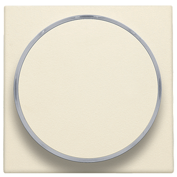 NIKO Afwerkingsset met doorschijnende ring zonder symbool voor drukknop 6 A met amberkleurige led met E10-lampvoet, cream [100-64006]